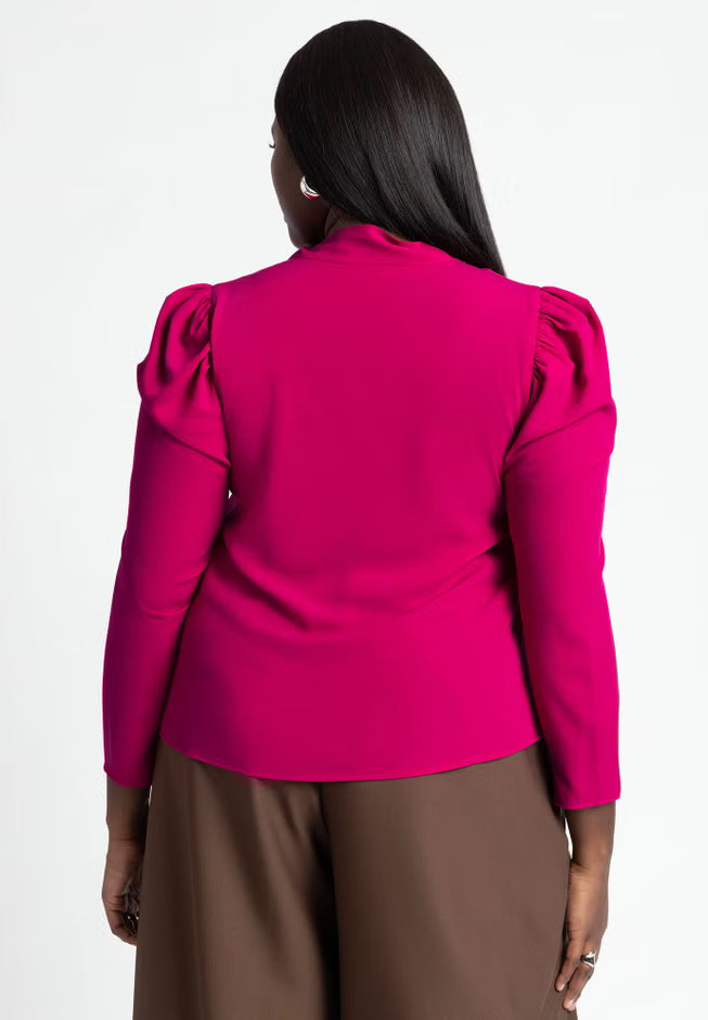 ELOQUII Drape Front Blouse 1