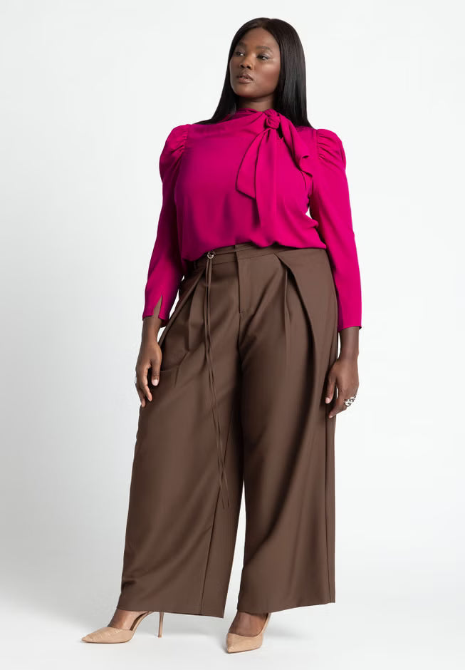 ELOQUII Drape Front Blouse 1