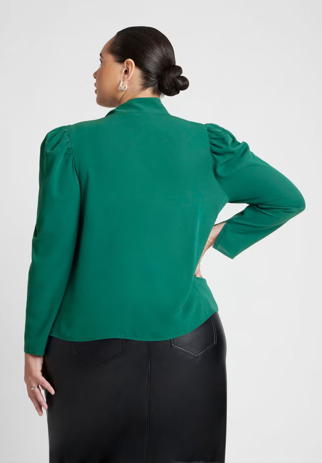 ELOQUII Drape Front Blouse 1