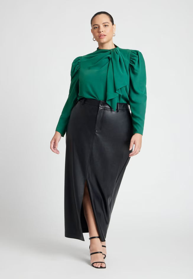 ELOQUII Drape Front Blouse 1