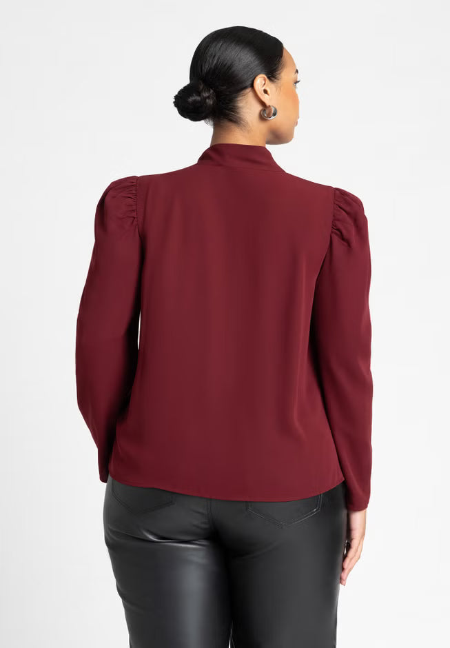 ELOQUII Drape Front Blouse 2