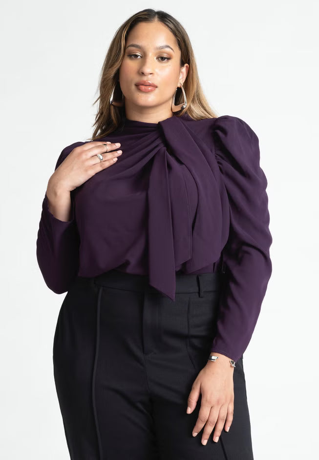 ELOQUII Drape Front Blouse 2