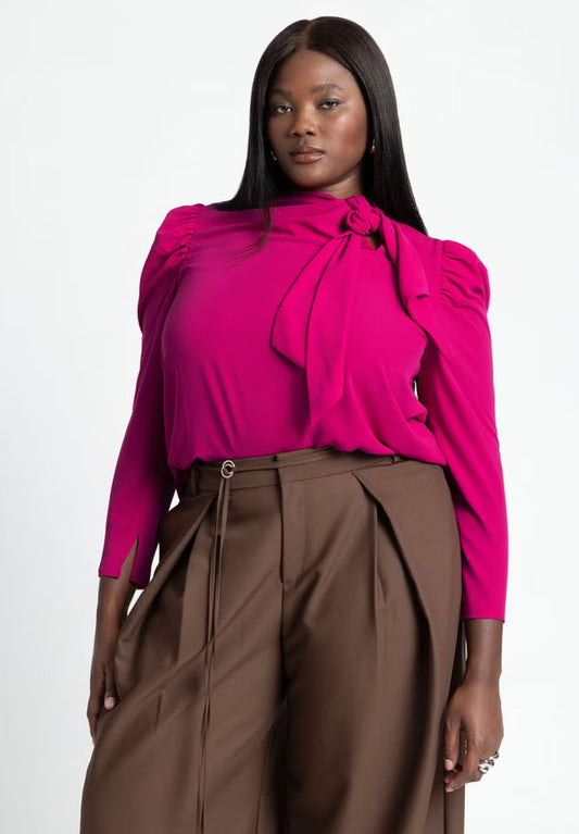 ELOQUII Drape Front Blouse 1