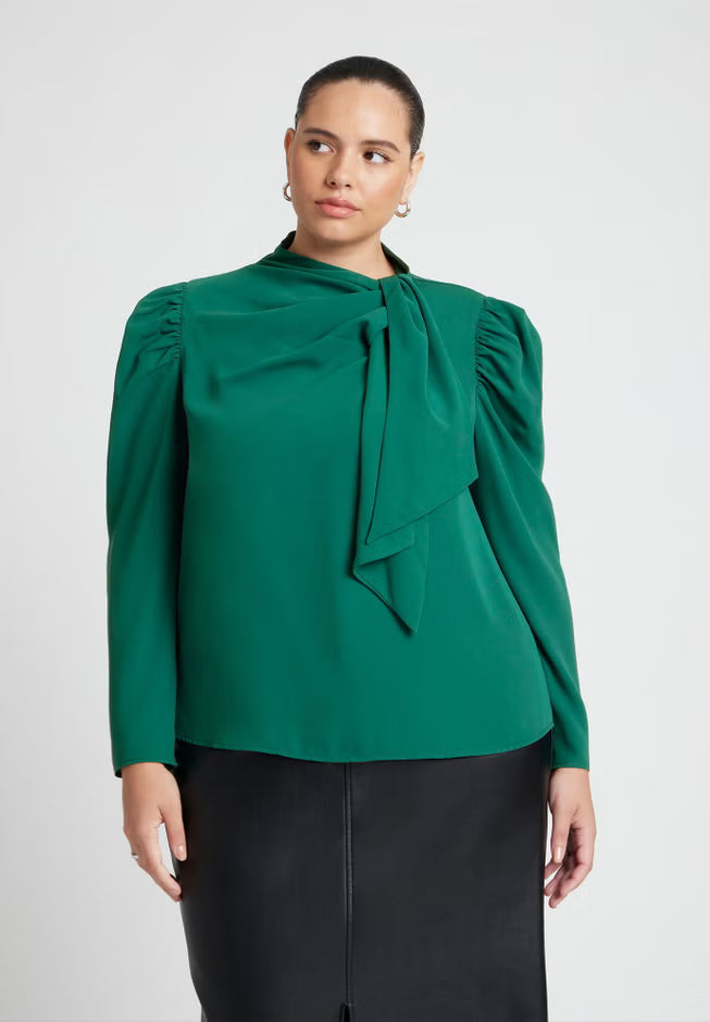 ELOQUII Drape Front Blouse 1