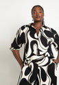 ELOQUII Women's Printed Button Down