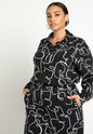 ELOQUII Women's Printed Button Down