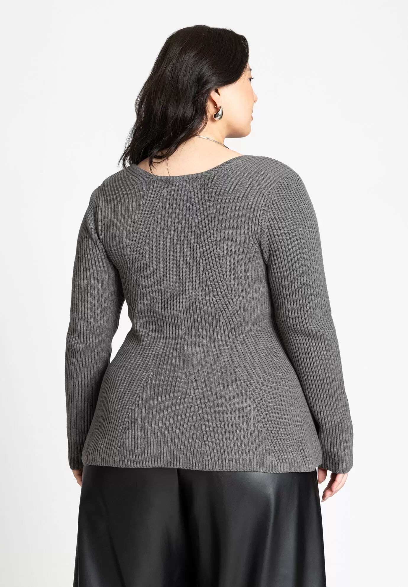 ELOQUII Women's Peplum Sweater Top