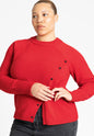 ELOQUII Women's Asym Placket Sweater