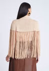 ELOQUII Fringe Half Sweater - Camel