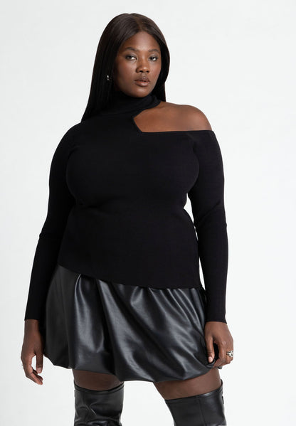 ELOQUII Women's Shoulder Cutout Sweater
