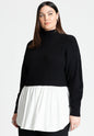 ELOQUII Women's Twofer Skirted Sweater