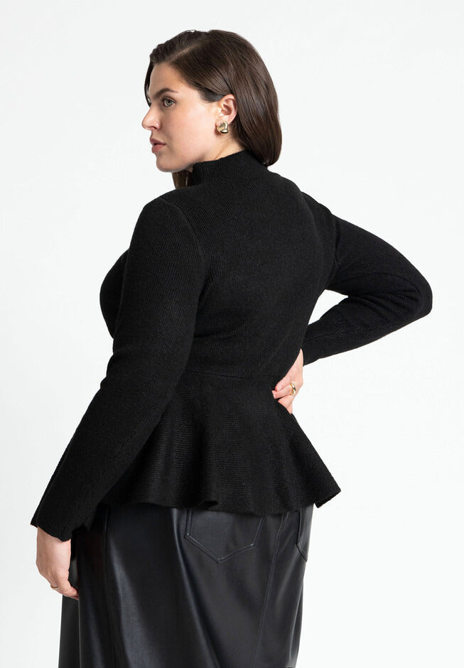 ELOQUII Women's Peplum Sweater