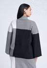 ELOQUII Mock Neck Intarsia Sweater - Plaid Please