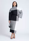 ELOQUII Mock Neck Intarsia Sweater - Plaid Please