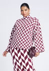 ELOQUII Mock Neck Intarsia Sweater - Herringbone Steps