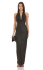 Lucy in the Sky Shimmer Open Back Halter Bodycon Dress