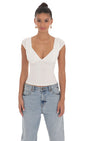 Lucy in the Sky Short Sleeve V-Neck Top