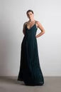 Tobi Love Galore Pleated Slit Maxi Dress