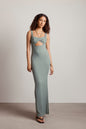 Tobi No Problem Ribbed Cutout Maxi Dress