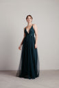 Tobi Here To Slay Plunging High Slit Maxi Dress