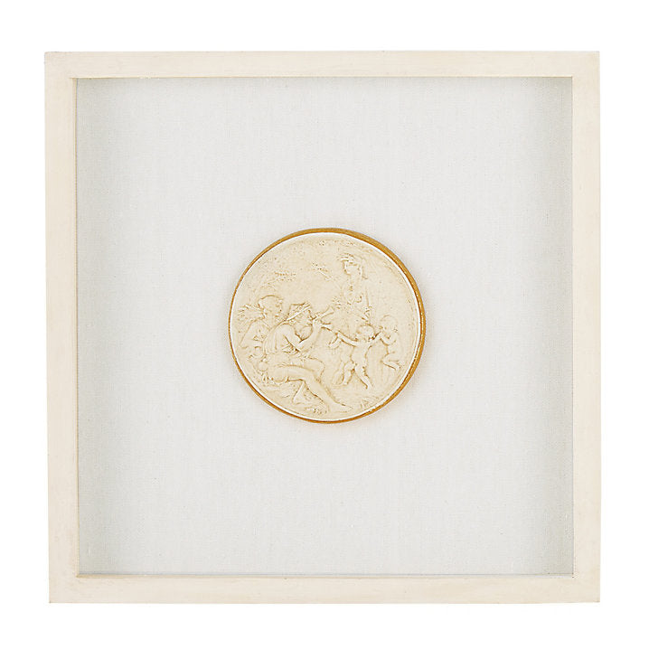Ballard Designs Valenti Framed Intaglio Art - Natural