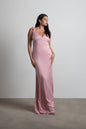 Tobi Priscella Satin Tie Strap Maxi Dress