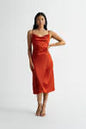 Tobi Emma Satin Cowl Neck Midi Dress