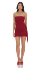 Lucy in the Sky Mesh Draped Strapless Dress