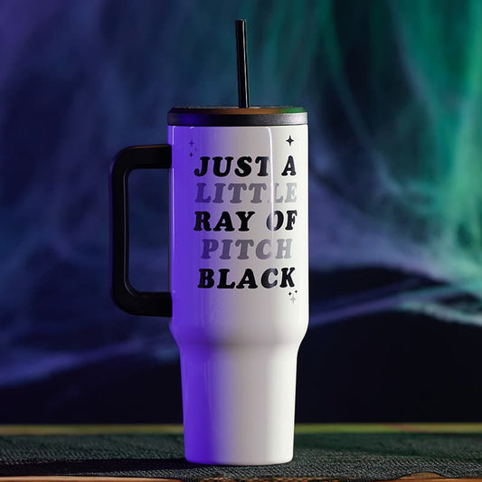 Cracker Barrel Ray of Black 40 Oz. Tumbler with Straw