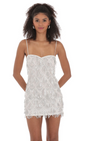 Lucy in the Sky Silver Sequin Fringe Dress