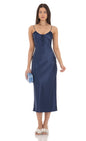 Lucy in the Sky Satin Open Back Midi Dress