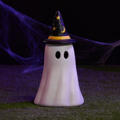 Cracker Barrel Ghost With Witch Hat Blow Mold