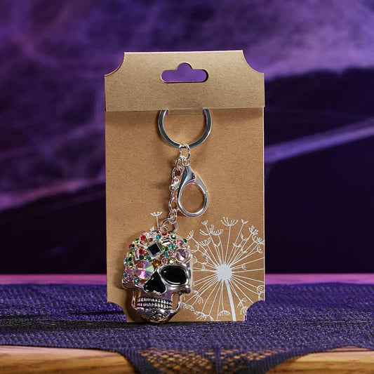 Cracker Barrel Bling Skull Keychain