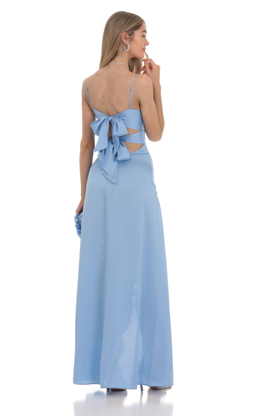 Lucy in the Sky Satin Front Twist Strappy Maxi Dress