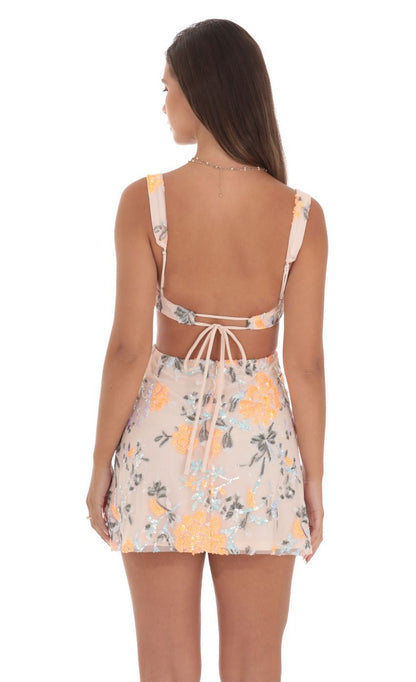 Lucy in the Sky Sequin Cutout Dress