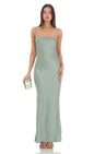 Lucy in the Sky Satin Open Back Maxi Dress