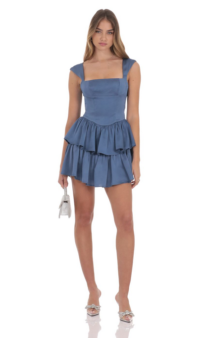 Lucy in the Sky Wide Strap Ruffle Dress