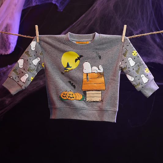 Cracker Barrel Kid's Snoopy Gray Sweatshirt
