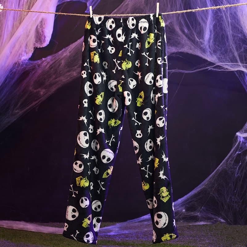 Cracker Barrel Jack and Oogie Boogie Black Lounge Pants