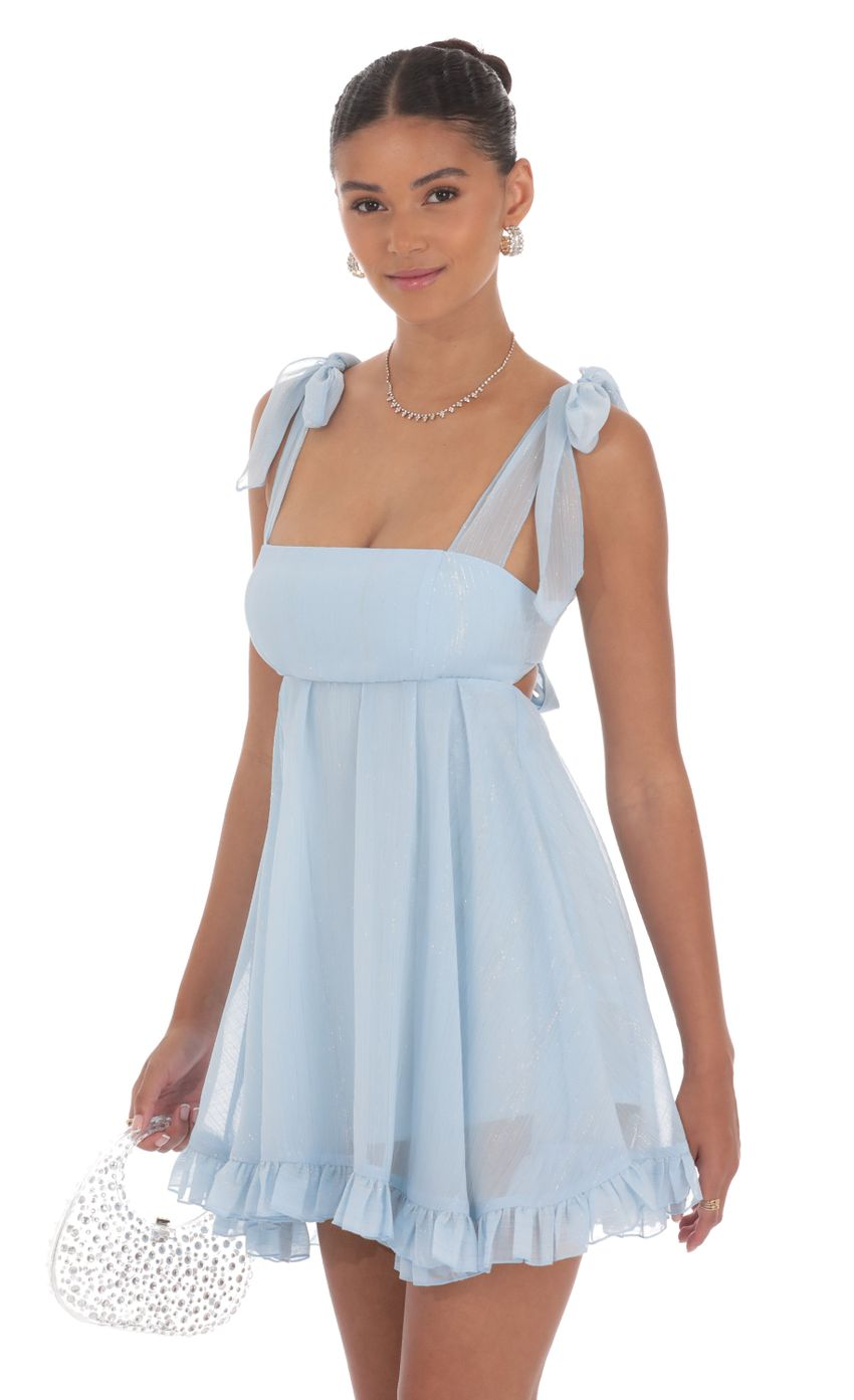 Lucy in the Sky Shimmer Ruffle Babydoll Dress