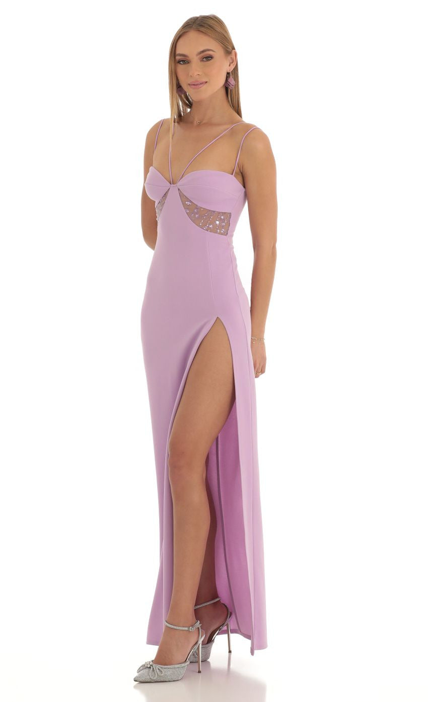 Lucy in the Sky Sequin Cutout Maxi Dress