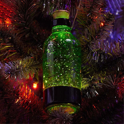 Cracker Barrel Spider Poison Bottle Glitter Globe Ornament