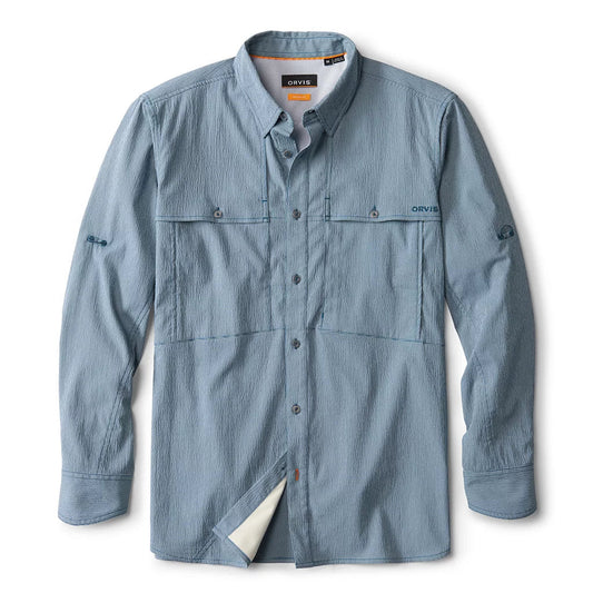 Orvis Men's Open Air Caster Long-Sleeve Shirt - BLUE LAGOON/SNOW