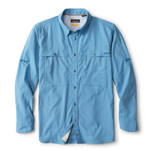 Orvis Men's Open Air Caster Long-Sleeve Shirt - PACIFIC BLUE/WHITE