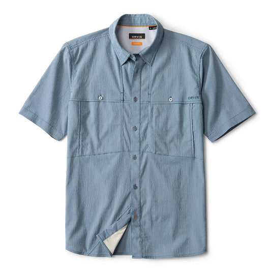 Orvis Men's Open Air Caster Short-Sleeve Shirt - BLUE LAGOON/SNOW