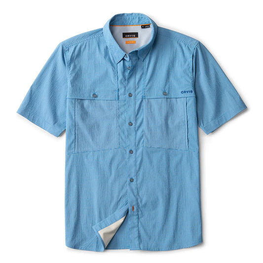 Orvis Men's Open Air Caster Short-Sleeve Shirt - PACIFIC BLUE/WHITE