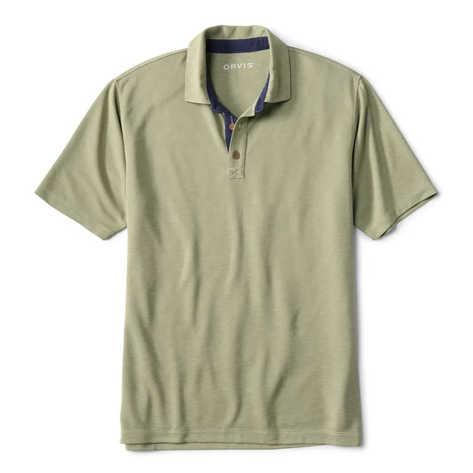 Orvis Men's Three Forks Polo Shirt - OLIVINE