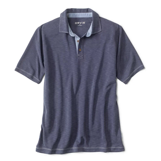 Orvis Men's Three Forks Polo Shirt - NAVY