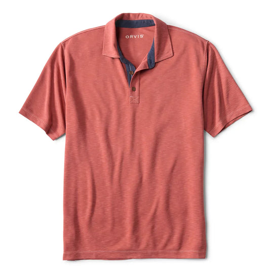 Orvis Men's Three Forks Polo Shirt - RED CLAY