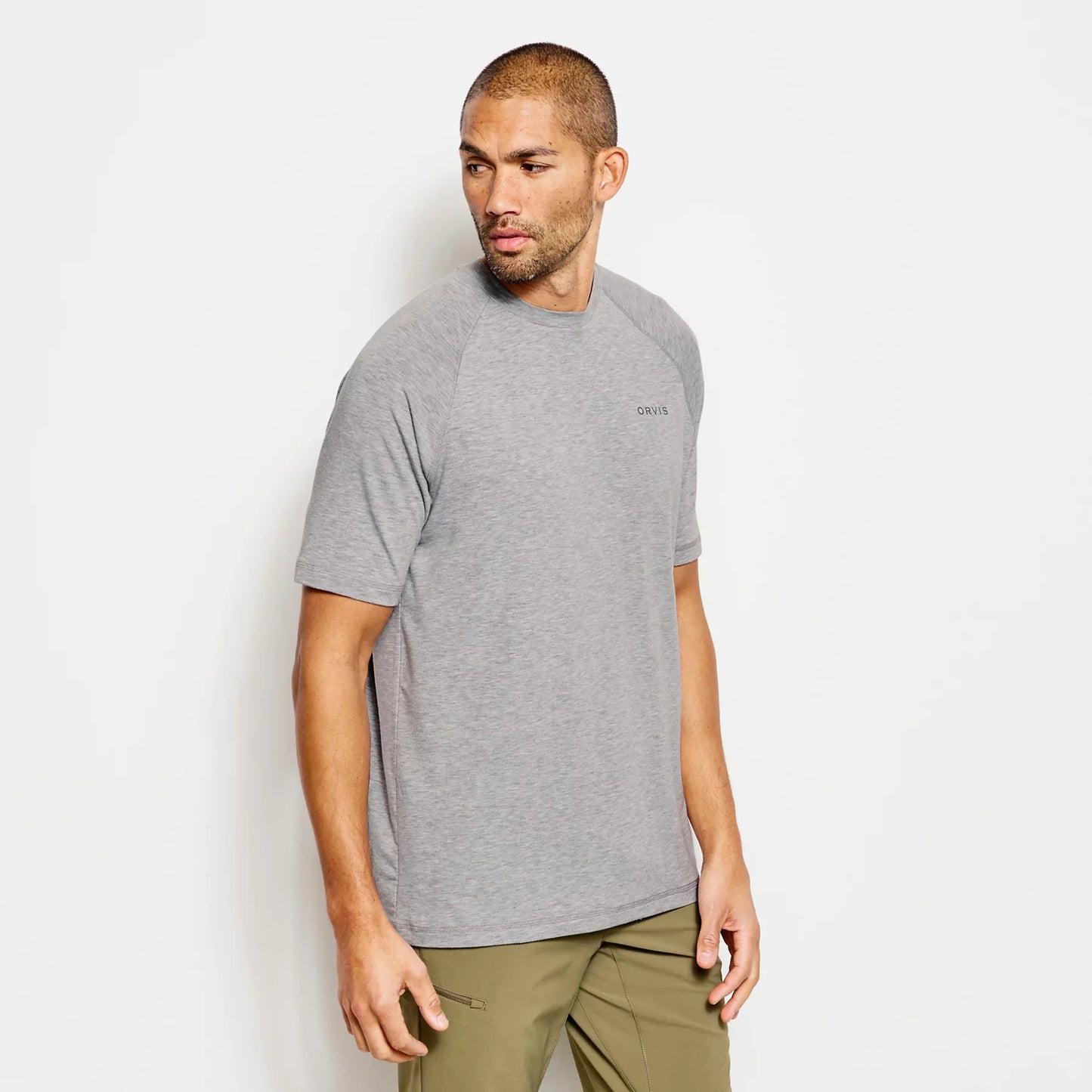 Orvis Men's Men's DriCast Short-Sleeve Crewneck T-Shirt - LIGHT GREY HEATHER